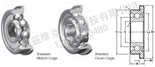 NHBB SSRIF-518ZZ 深溝球軸承圖紙